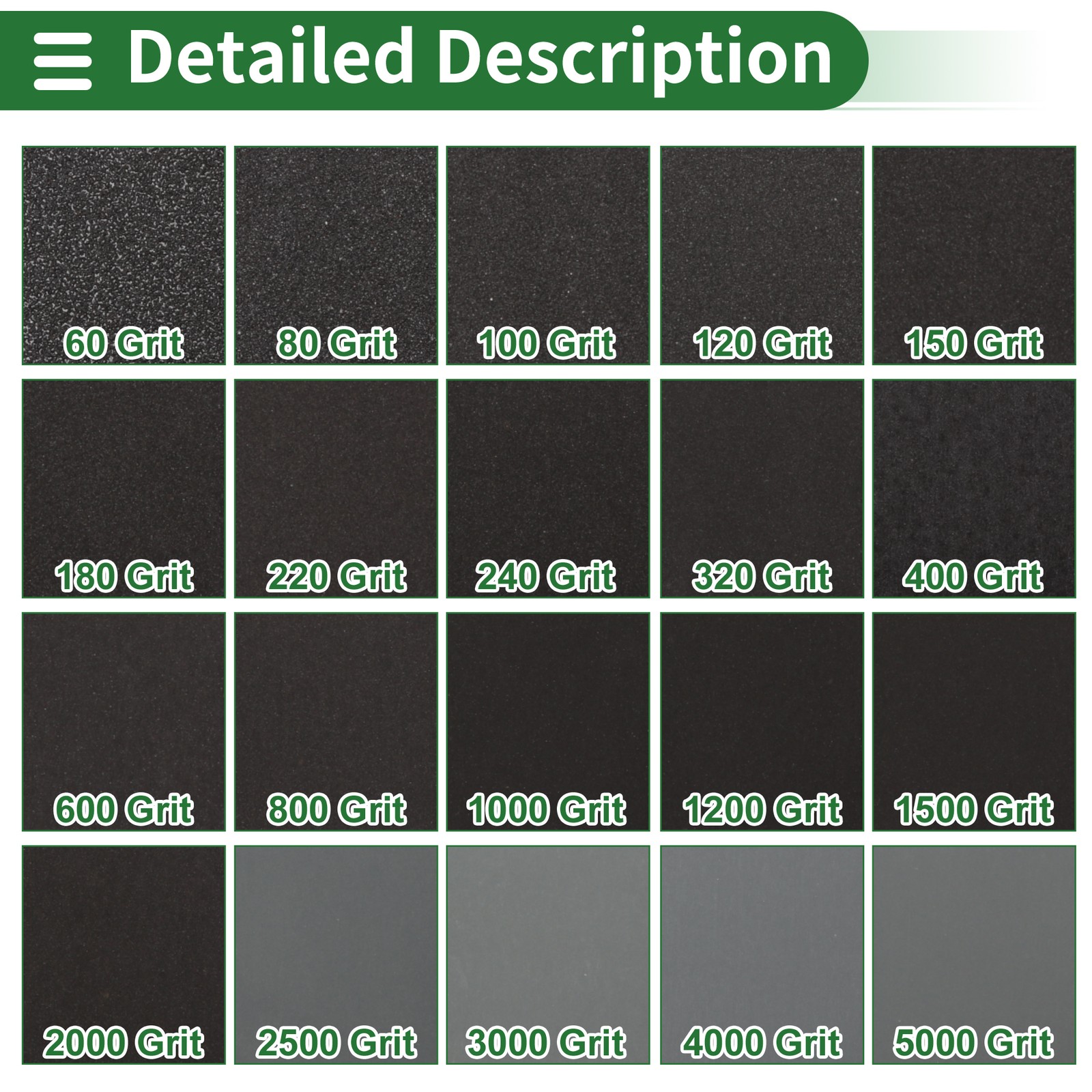 Sandpaper 230x93mm 120 Grit 30 Pcs Black Hook & Loop Sanding Sheets