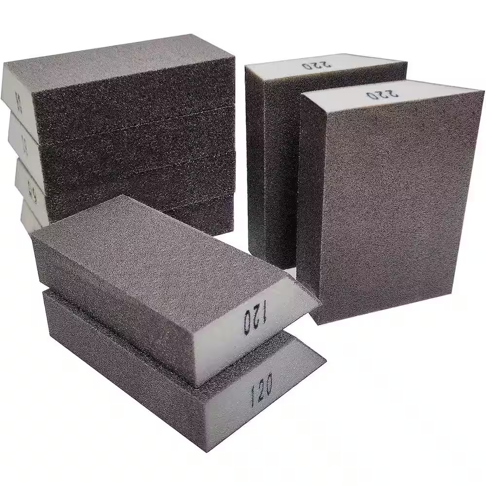 8-Pack Assorted Grit Sanding Sponge Kit-60/80/120/220 Coarse to Fine, Washable &