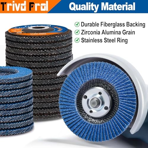40 Pack Flap Discs 4 1/2 for Angle Grinder Sanding Disc – 40/60/80/120 Grit