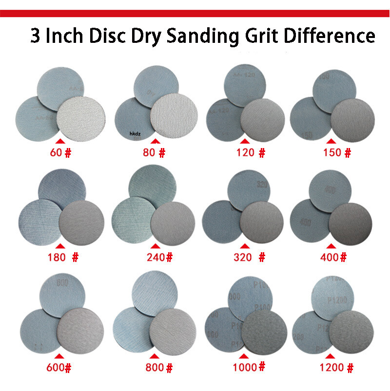 1”~5” Hook and Loop Sanding Discs 60-1000 Grit Wet & Dry Sandpaper Sander Pads