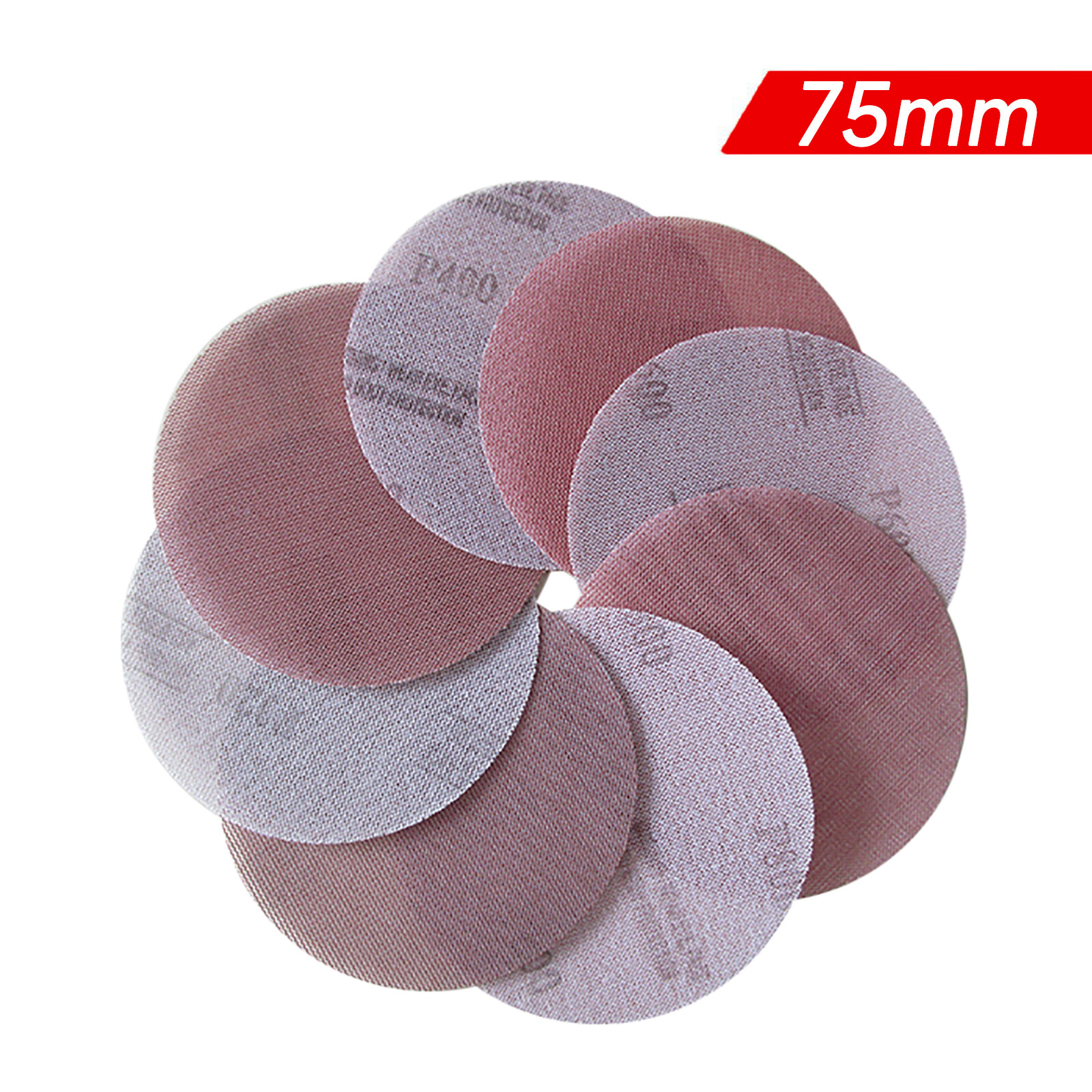 75mm 3” Dust-Free Sanding Discs Hook and Loop Mesh Sand Paper Pads P80 – P1000