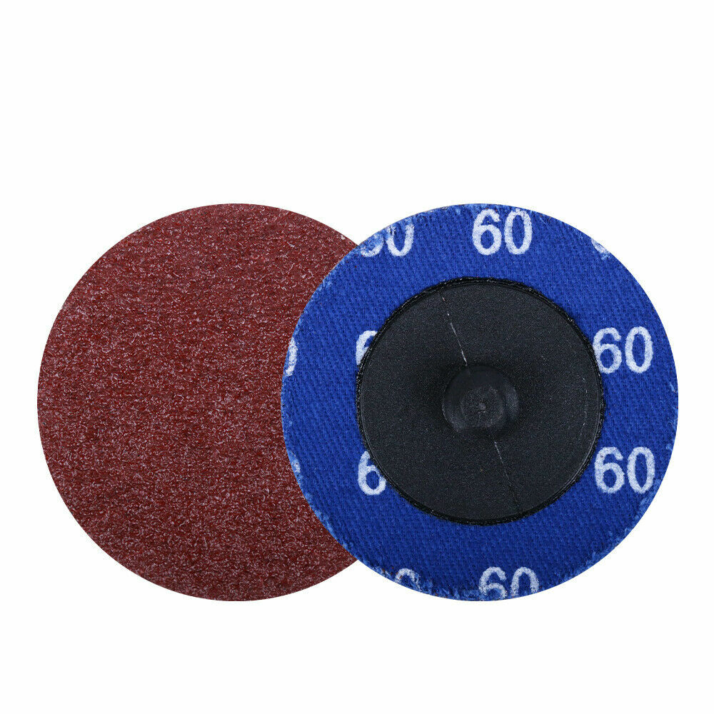 50PCS 2in 24 36 60 80 Aluminum Oxide Roll Lock Die Grinder Sanding Grinding Disc