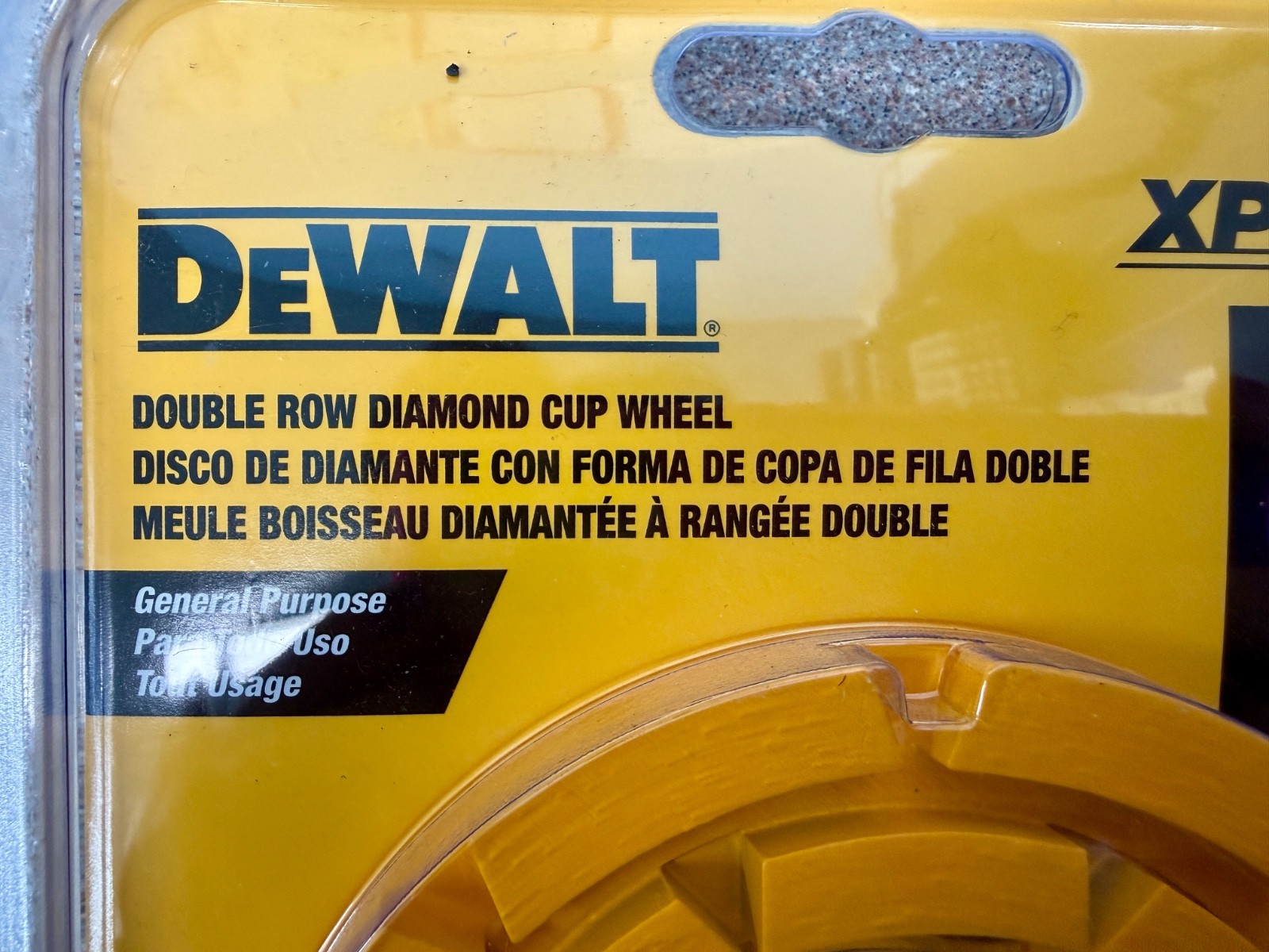 DEWALT DW4772 4″ Double Row Diamond Cup Grinding Wheel New