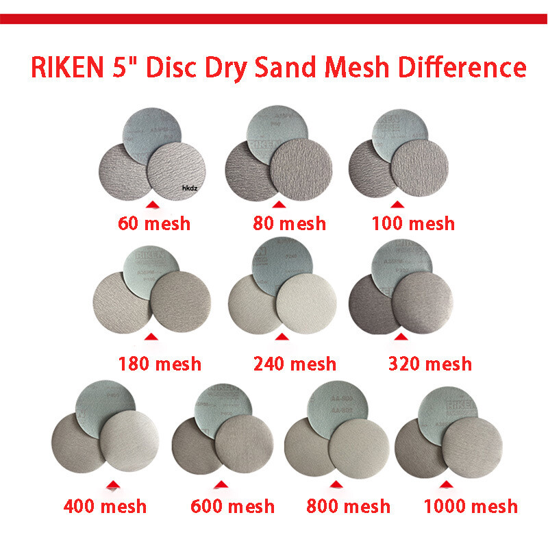 1”~5” Hook and Loop Sanding Discs 60-1000 Grit Wet & Dry Sandpaper Sander Pads
