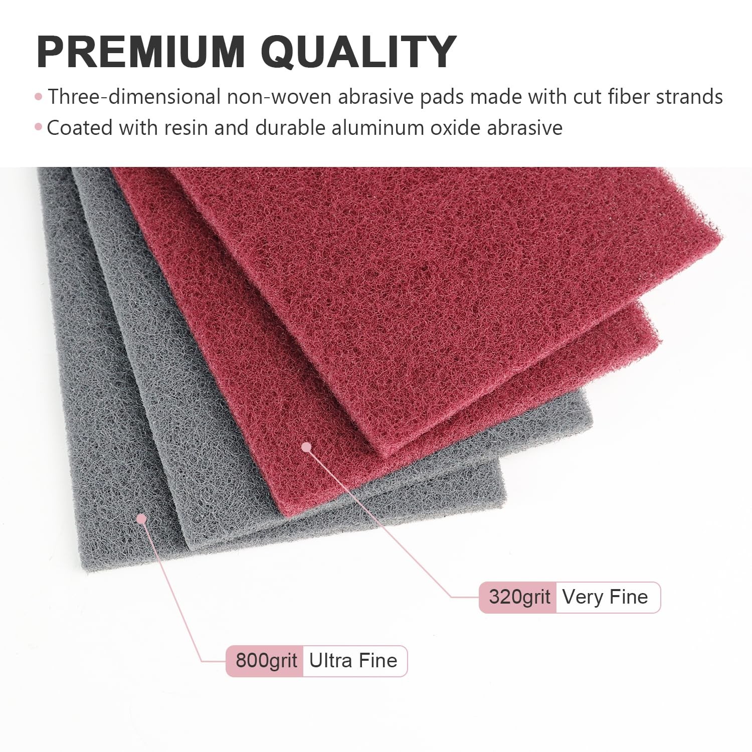 6″x9″ Automotive Scuff Pad 8 Pack (7447&7448) – 4 Maroon(Fine) & 4 Gray(Ultra…