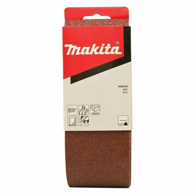 MAKITA 100mm (4″) x 610mm (24″) 5-PACK SANDING BELTS – ALL GRITS SUIT 9403 ETC