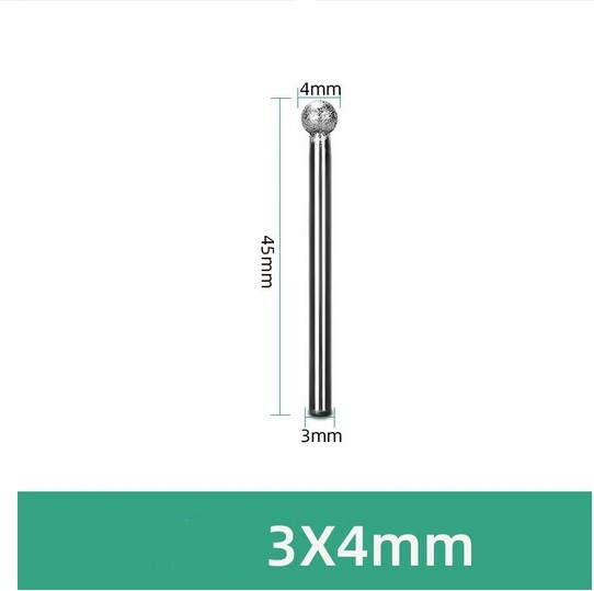 4mm~18mm Diamond Burr Grinding Head Drill 3/6mm Shank Carbide Rotary Tools File