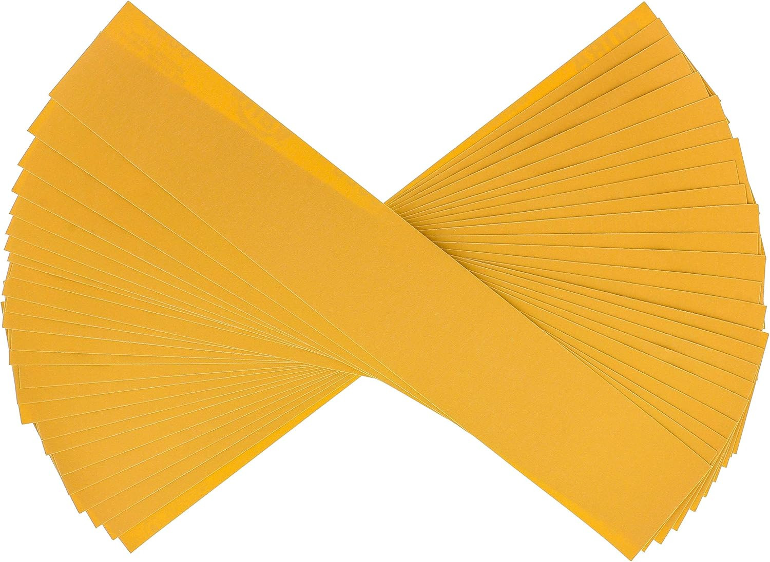 Premium 320 Grit Gold Pre-Cut PSA Longboard Sandpaper Sheets, Box of 20, 2-3/4″