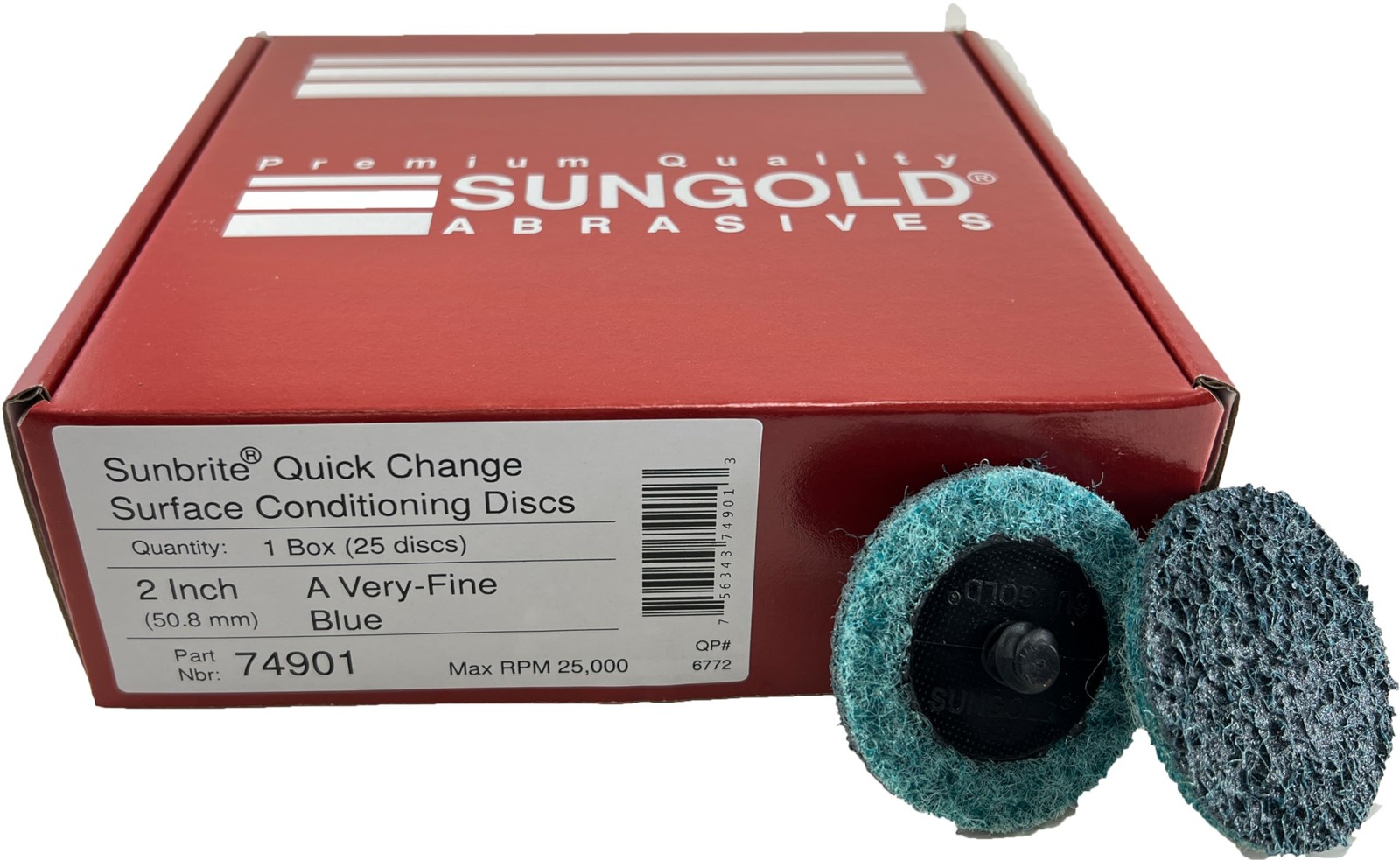 Surface Conditioning Disc 2-Inch Very Fine Blue – Fits 3M Roloc Holders