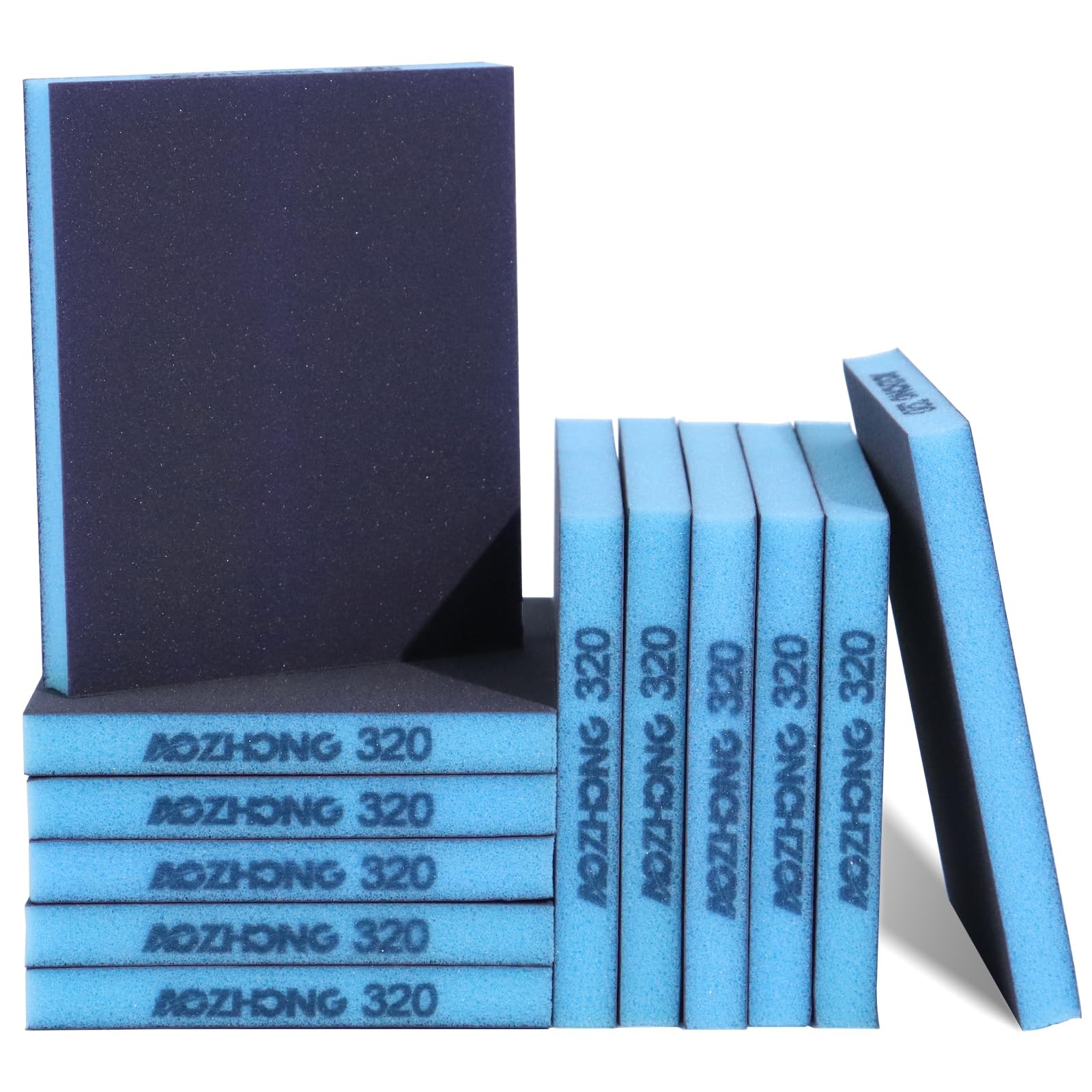 12 PCS Sanding Sponge 320 Grit Soft Block Washable Wet Dry Sandpaper Pad Wood