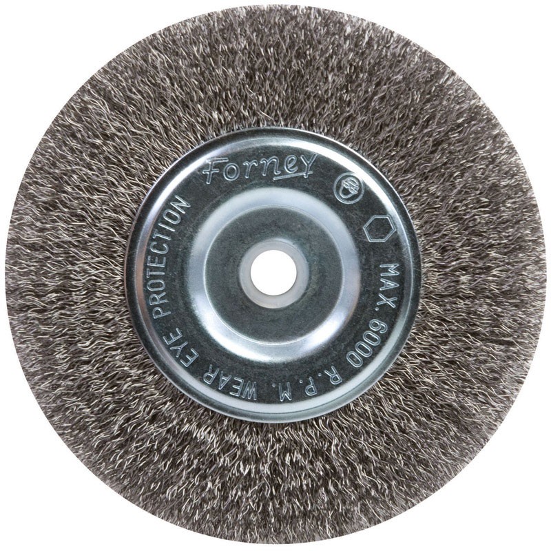 Forney 72747 Wire Wheel Crimped Brush for Cleaning and Blending Surfaces
