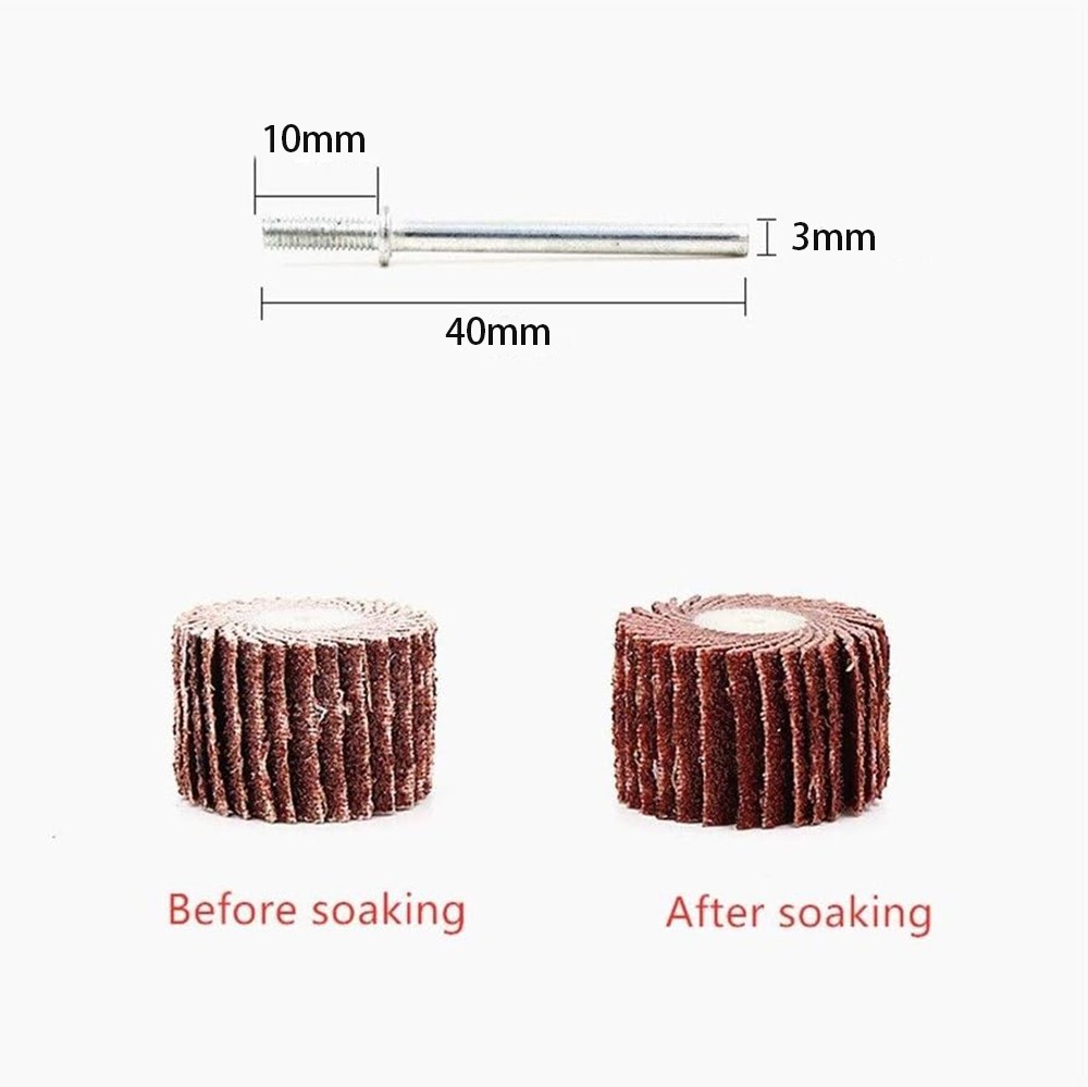 Polishing Wheel 3mm Handle 10/12/15/20 Diameter Louver Grinding Head 80-600 Grit