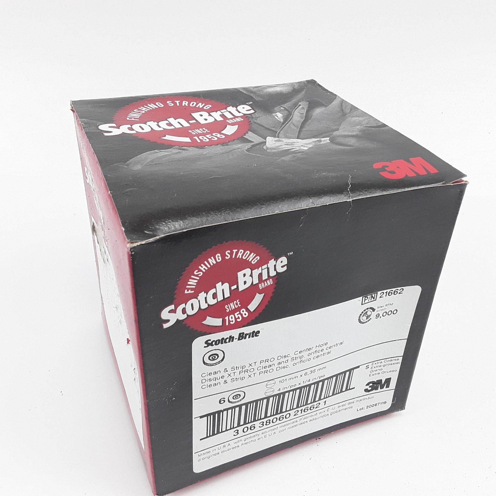 3M Scotch-Brite 21662 Roloc + Clean & Strip XT Pro Disc 101mm X 6,35 mm (6pk)