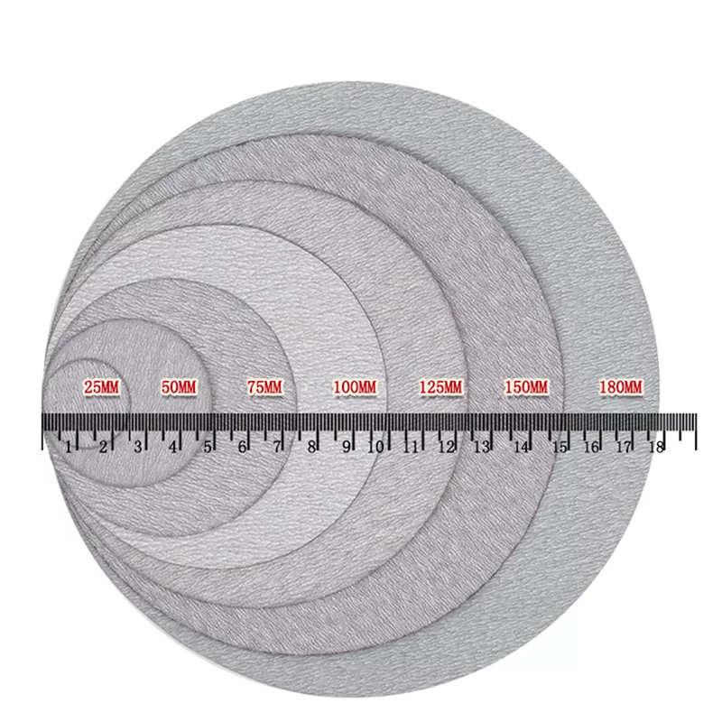 25-180mm 60-1200 Grit Dry Sanding Discs 1″-7″ Hook/Loop Abrasive Sandpaper Pads