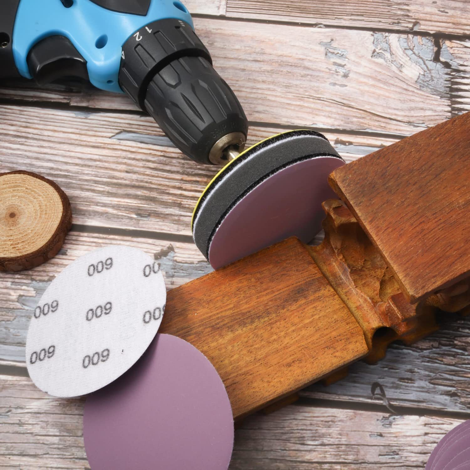 75mm Wet and Dry Sanding Discs 3 inch Sandpaper Hook and Loop Pads Grit 60-10000