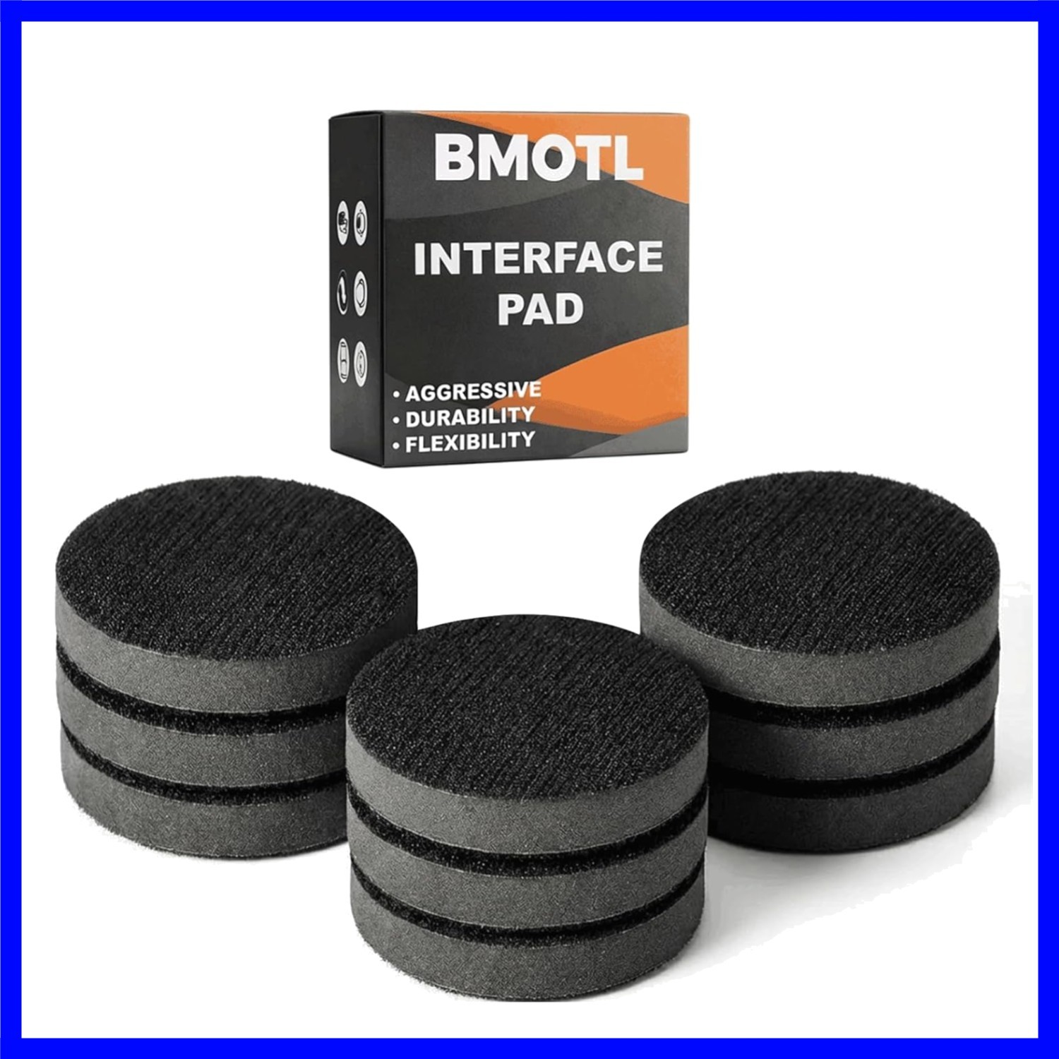 Soft Density 2-Inch Interface Pads: 9 Pack for Professional Sanding Performance