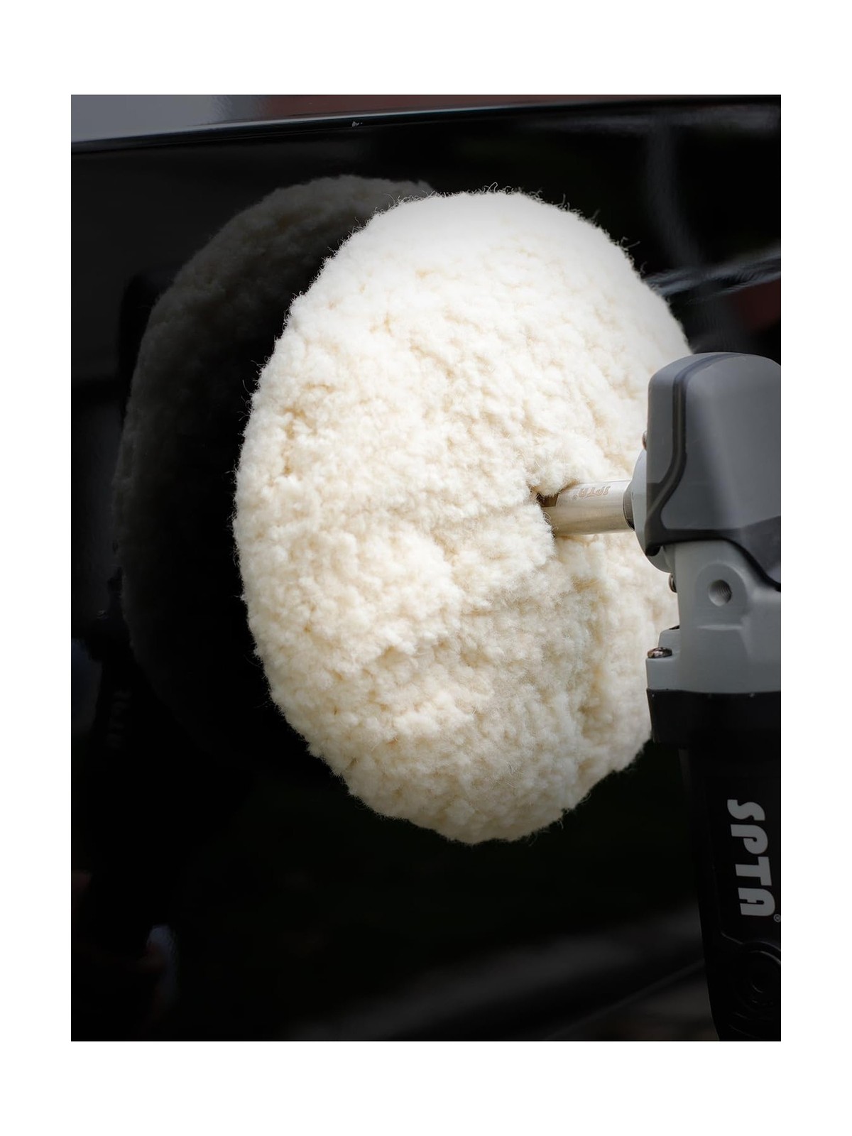 SPTA 7″ (180mm) Wool Buffing Pad, Double Side 100% Natural Wool… USA FAST SHIP