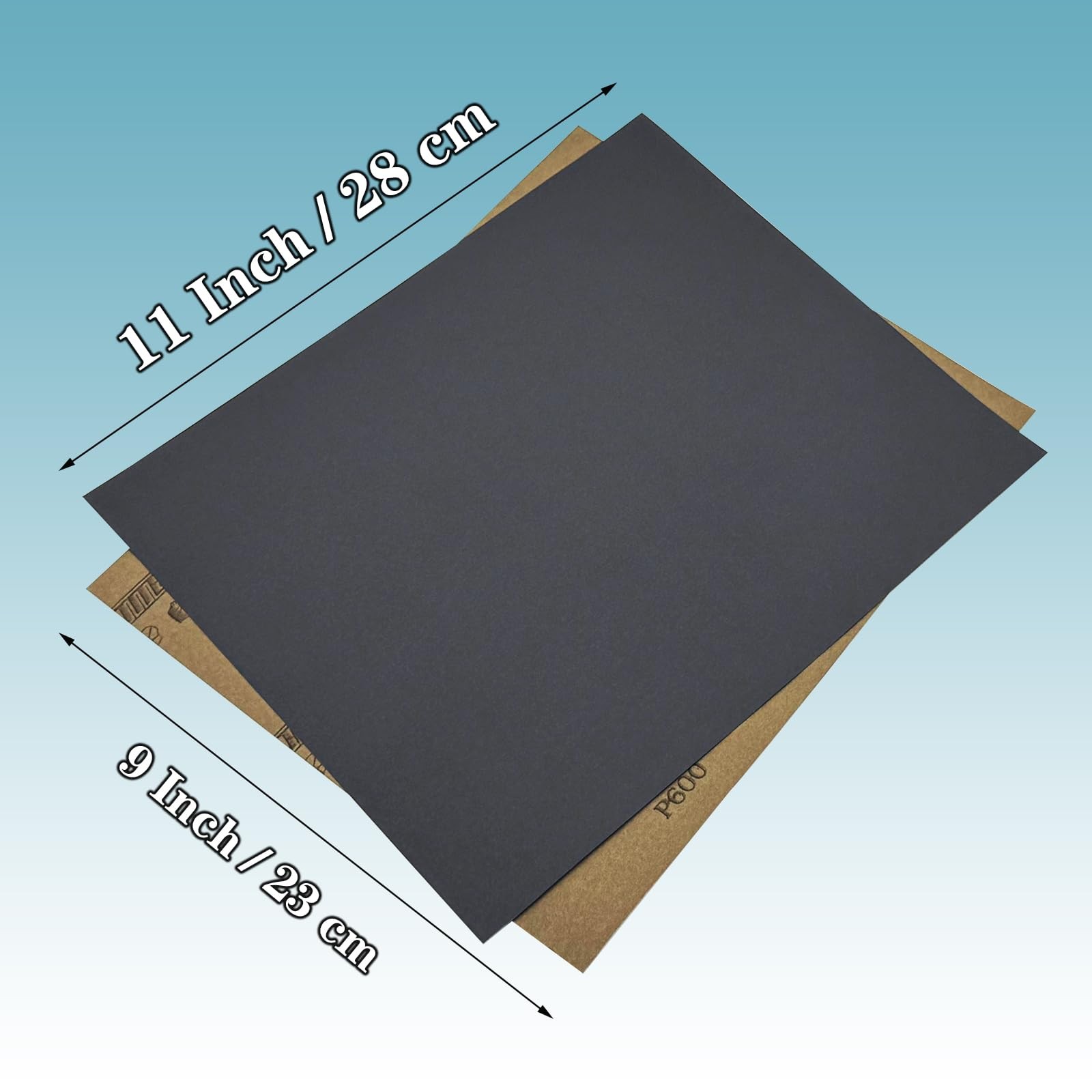 25 PCS 240 Grit Wet Dry Sandpaper, 9×11 Inch Silicon Carbide Sheets | Waterpr…