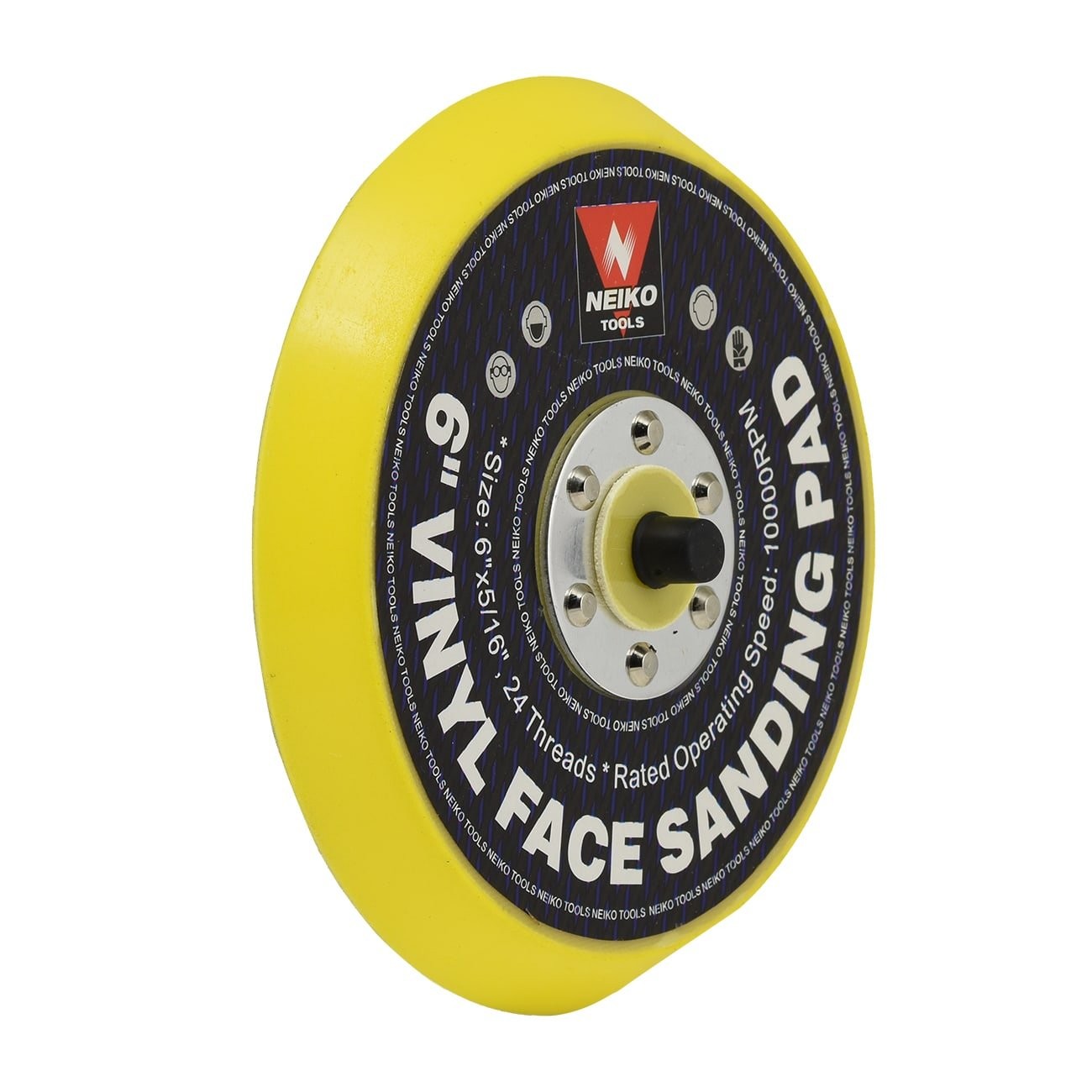 6in Sanding Pad Vinyl PSA Backing 5/16in Arbor 24 Thread for Orbital DA Sander