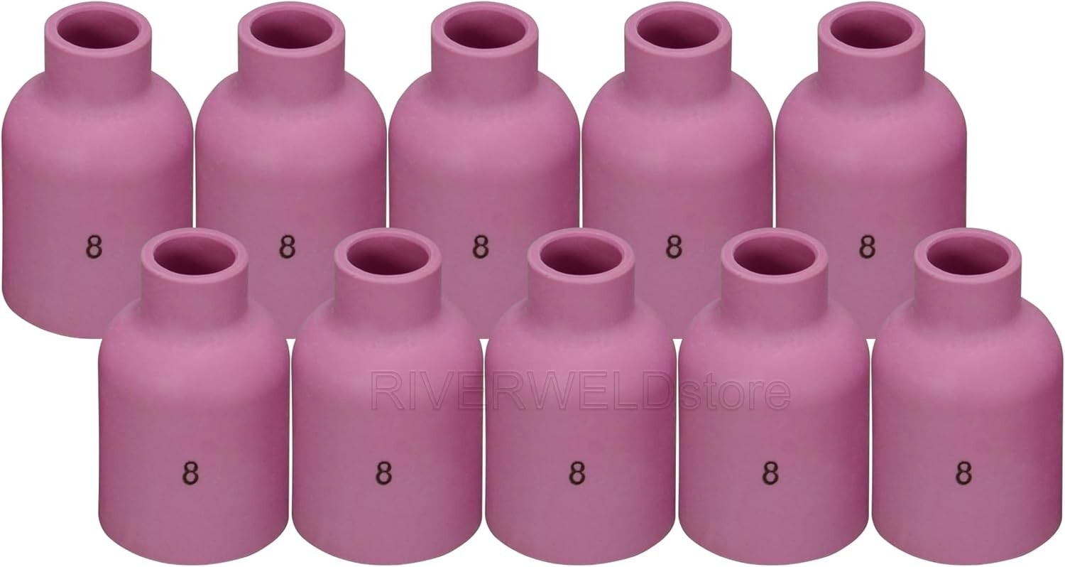 Gas Lens Alumina Nozzle Ceramic Cups Jumbo Large 57N74 8# 1/2″ 10pk