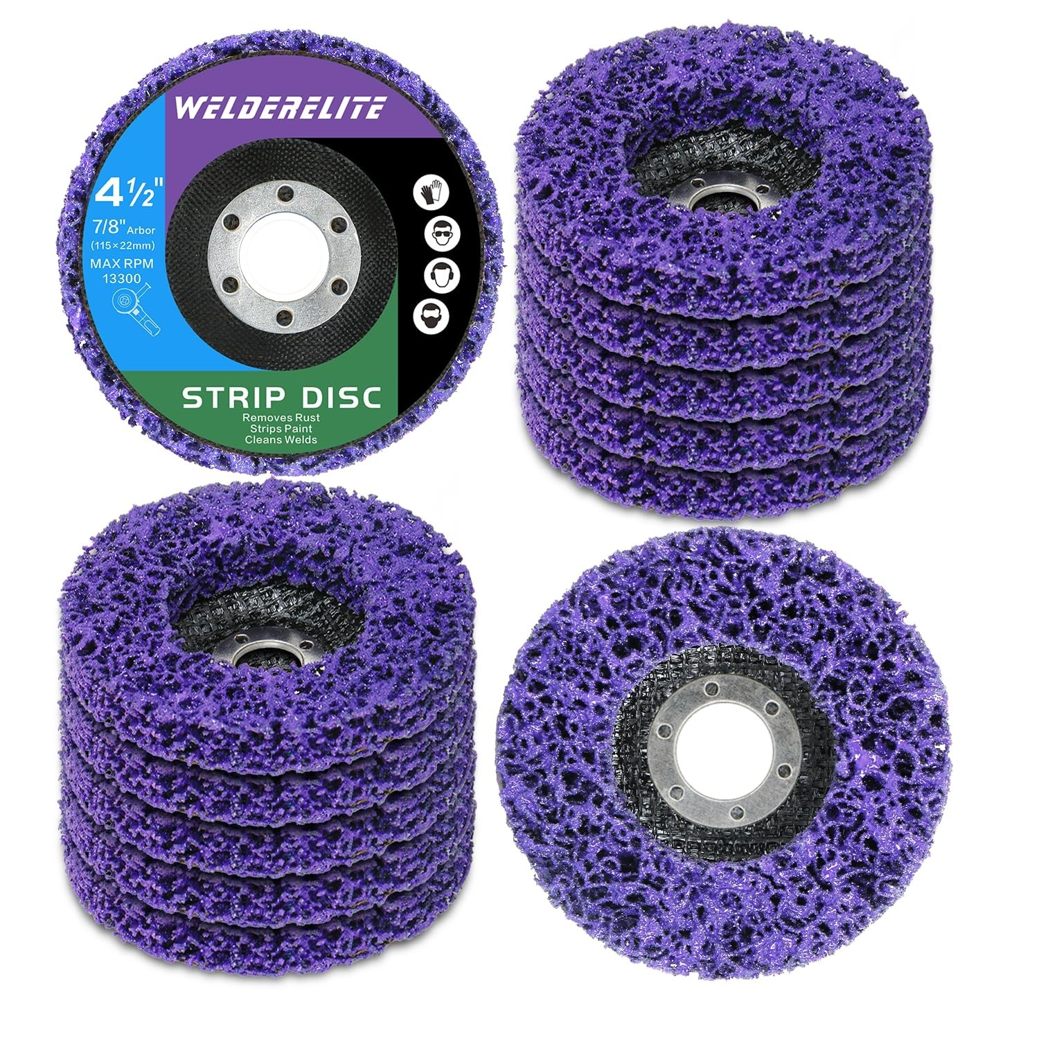 Angle Grinder Stripping Discs – 12 Pack of 4.5 Inch for Efficient Debris Removal