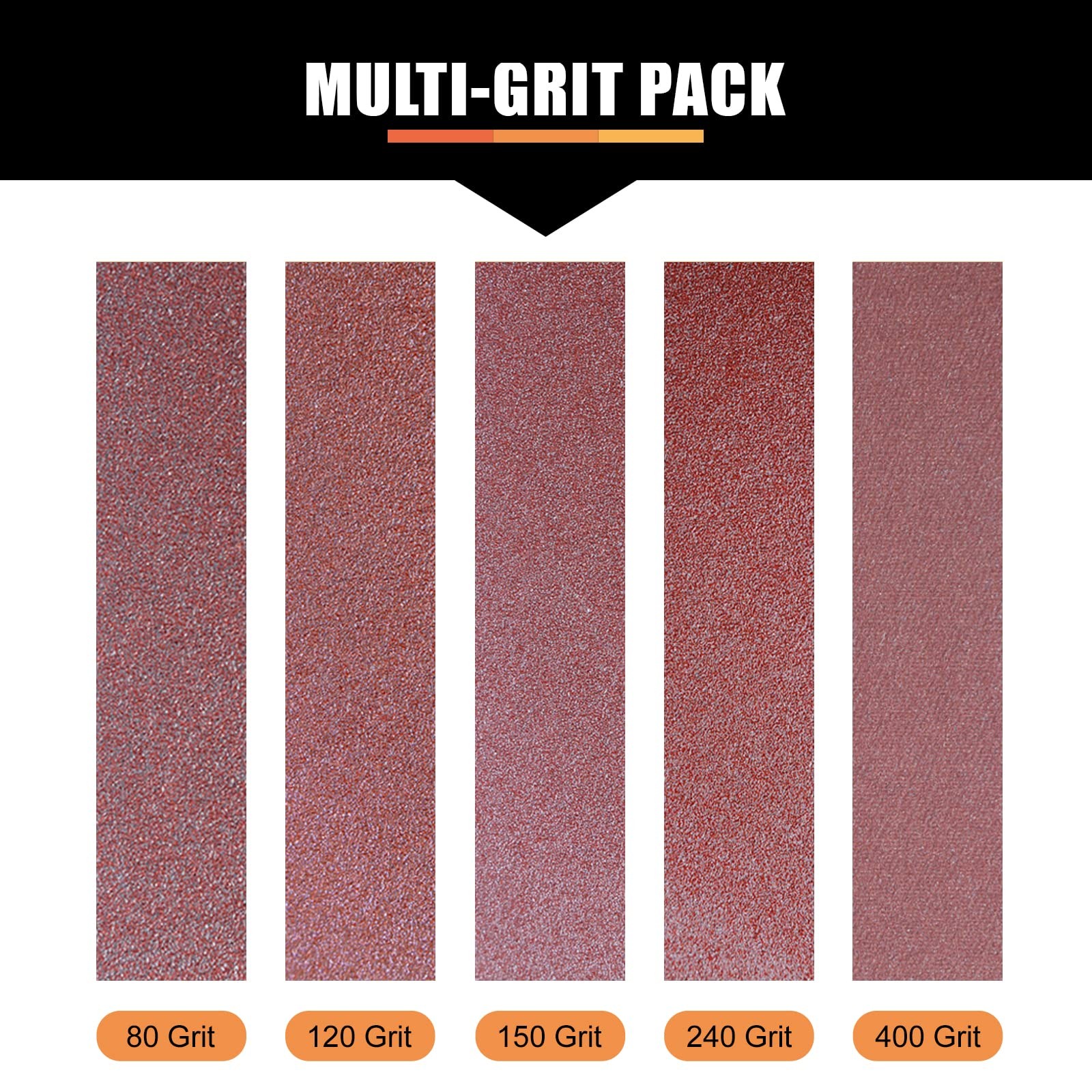 6 x 48 Inch Aluminum Oxide Sanding Belt, 15PCs Belt 6×48(15pcs), Red