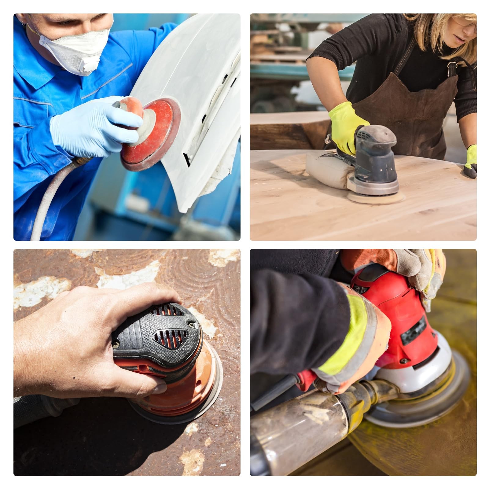 Pukamam 170 Pcs 5 inch Sanding Discs 40 60 80 120 180 240 320 5 inches, Red