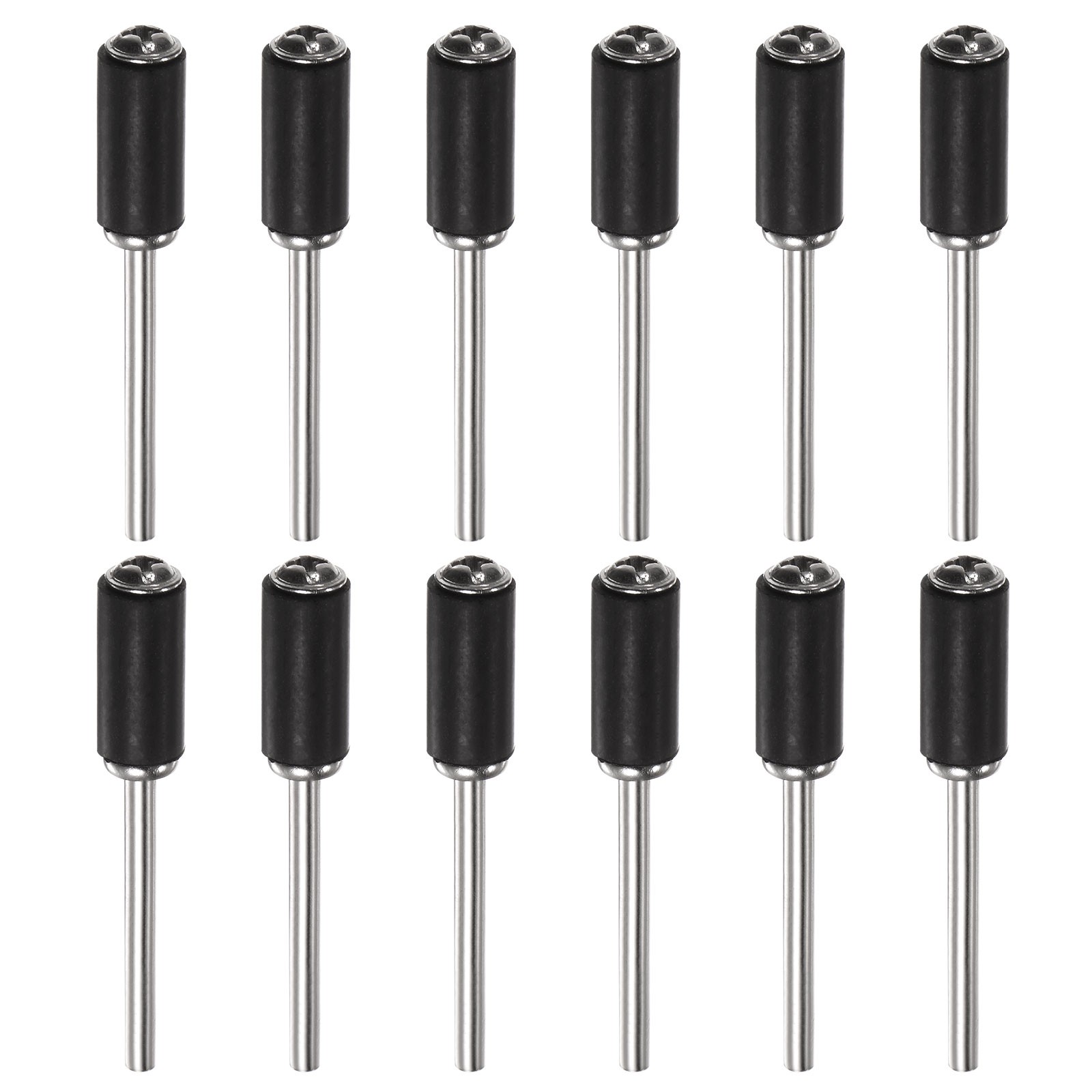 12pcs 1/4-Inch Sanding Drum Rubber Mandrels 2.35mm Shank Sanding Sleeve Holder