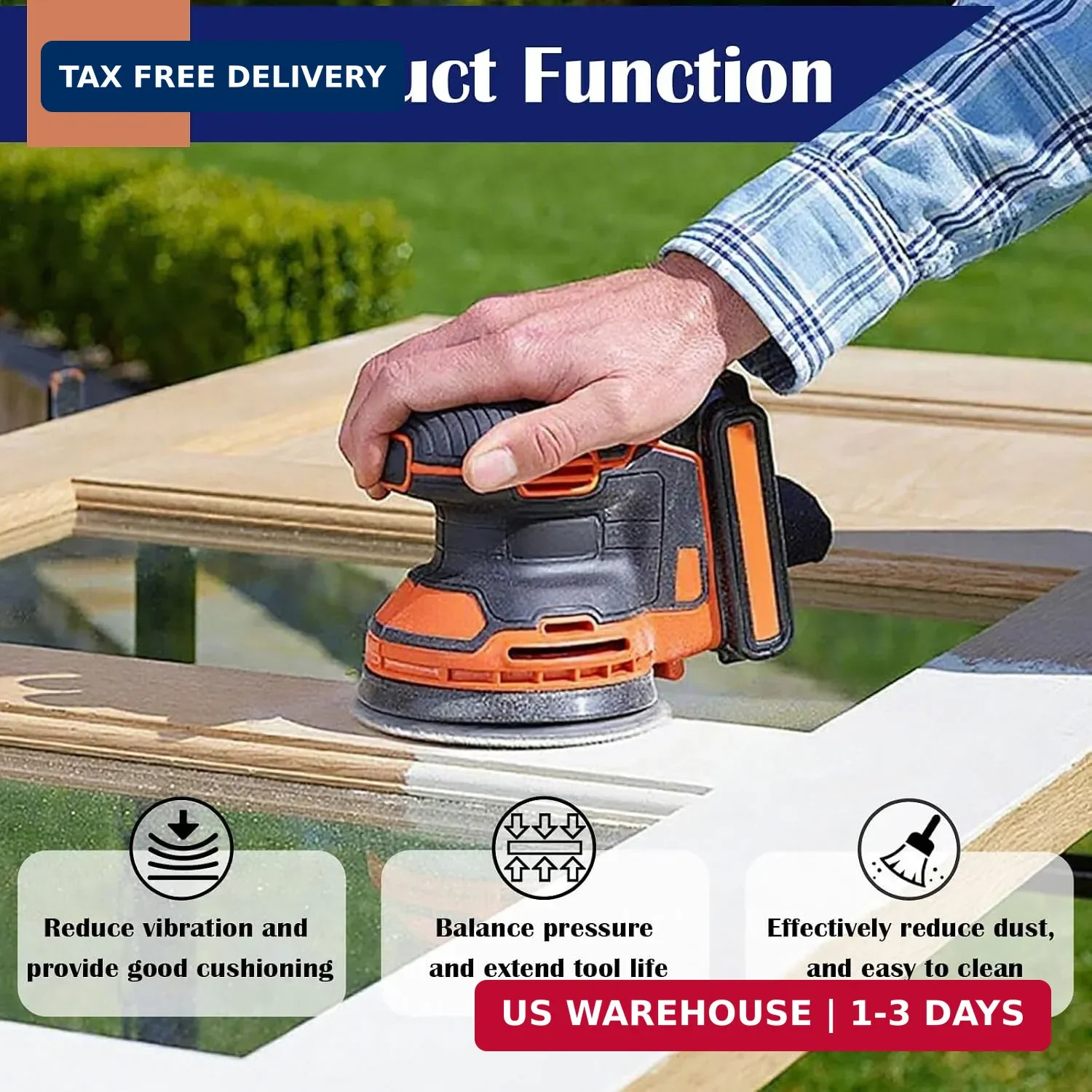5 Pcs 5 Inches Interface Pads 8 Holes Orbital Sander Foam Pads | Orbital Sander