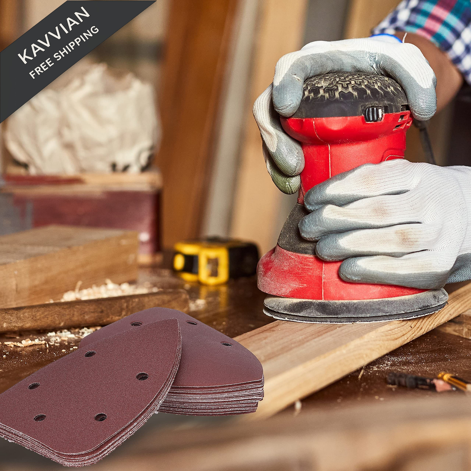 Bates- Mouse Detail Sander Sandpaper, 30 pcs, 30 40-240 Grits, Red