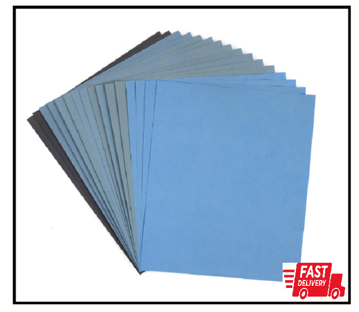 9X11 Inch 16 Sheets Sandpaper Wet or Dry 2000-10000 Grit Assortment