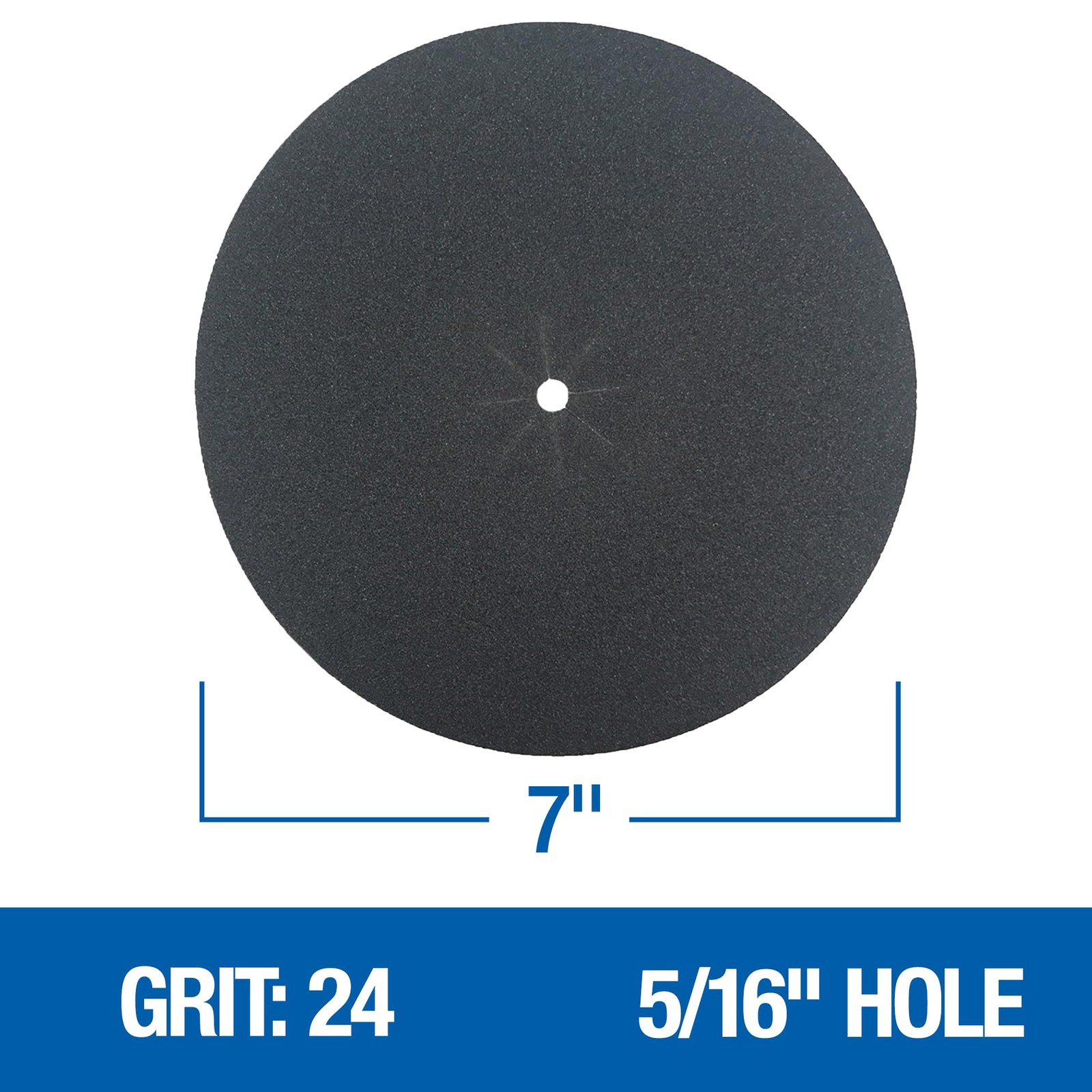 Floor Sanding Edger Discs 7″ X 5/16″ Hole Grit 24X – For Hardwood Concrete