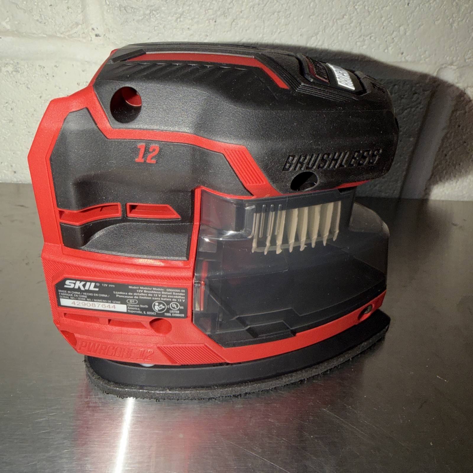 Brushless Compact Detail Sander w DustBox + 40pc SandPaper 80 120 180 240 Grits