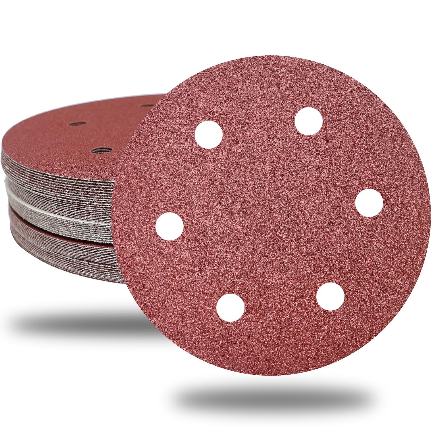 Versatile 30 PCS 9-Inch 6-Hole Sandpaper Discs Set – Durable Hook-and-Loop Grits