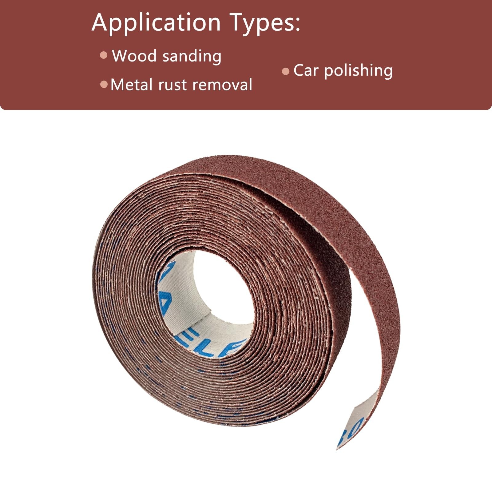80 Grit Emery Cloth Sandpaper Roll 1 x 19 Ft for Wood Metal Automotive Use NEW