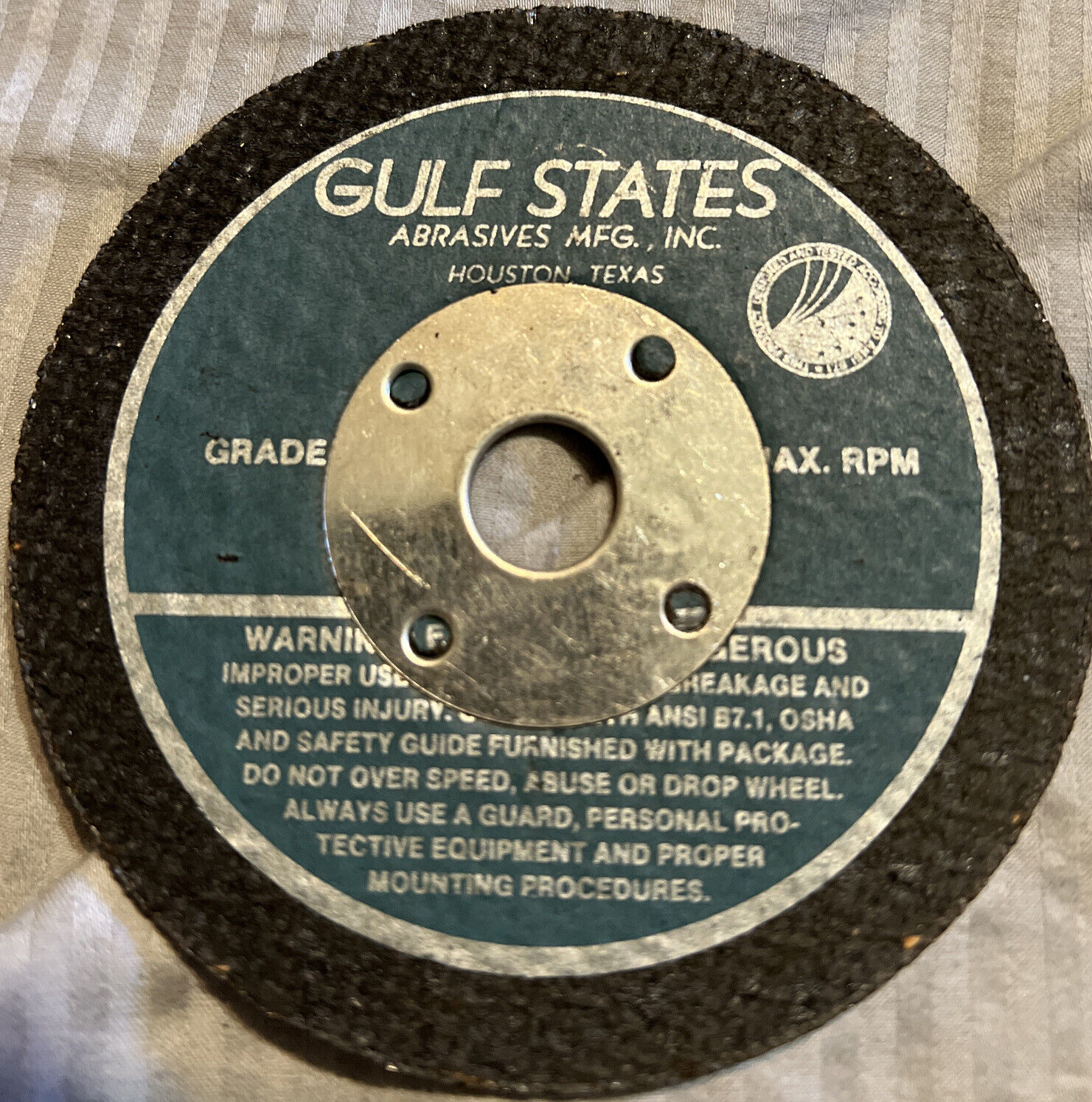 Lot Of 100: Gulf States 3-5/8″ x 1/16 x 1/2 Grinding Cut Off Wheels Grade A30U