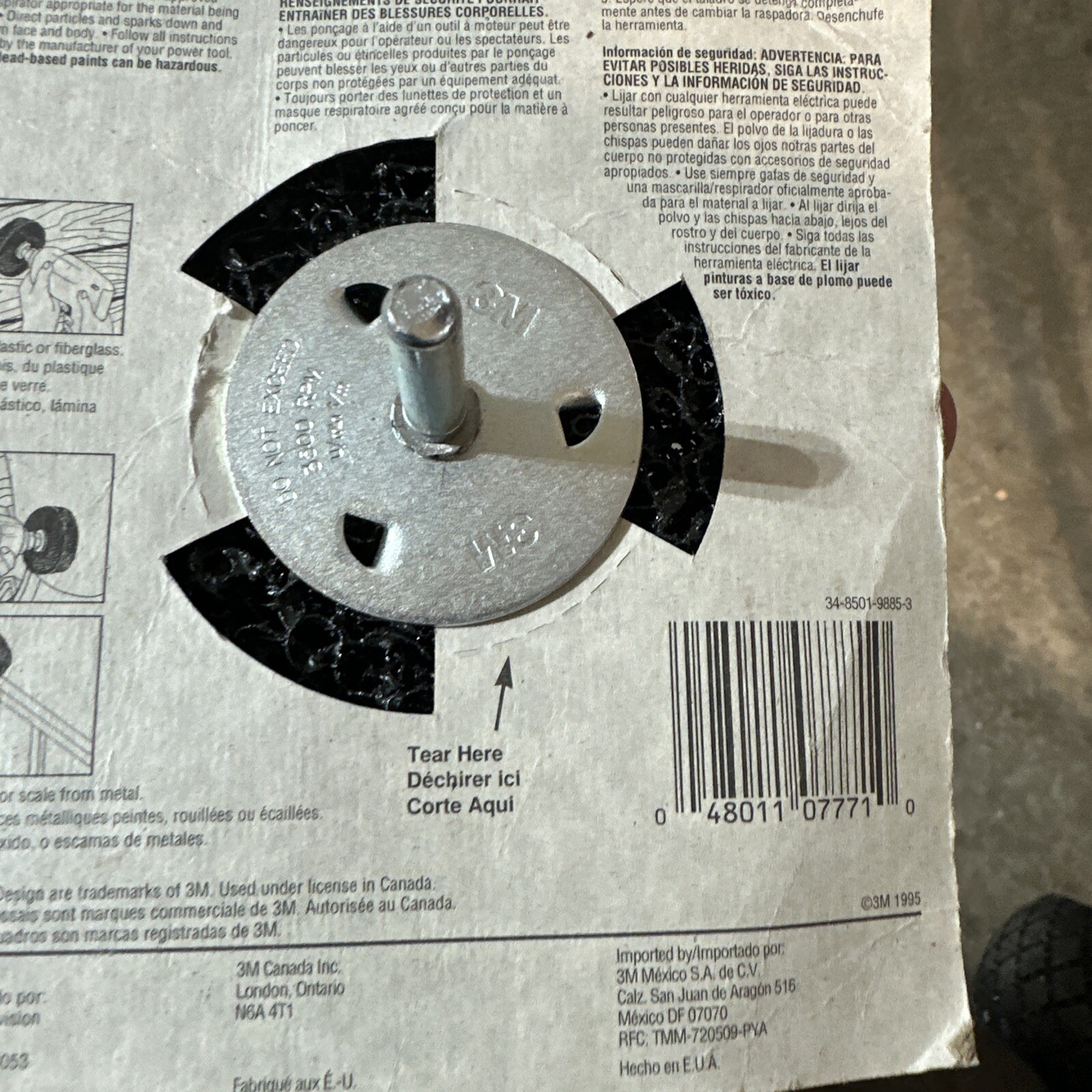 3M 7771 4-Inch Rust And Paint Removal Disc