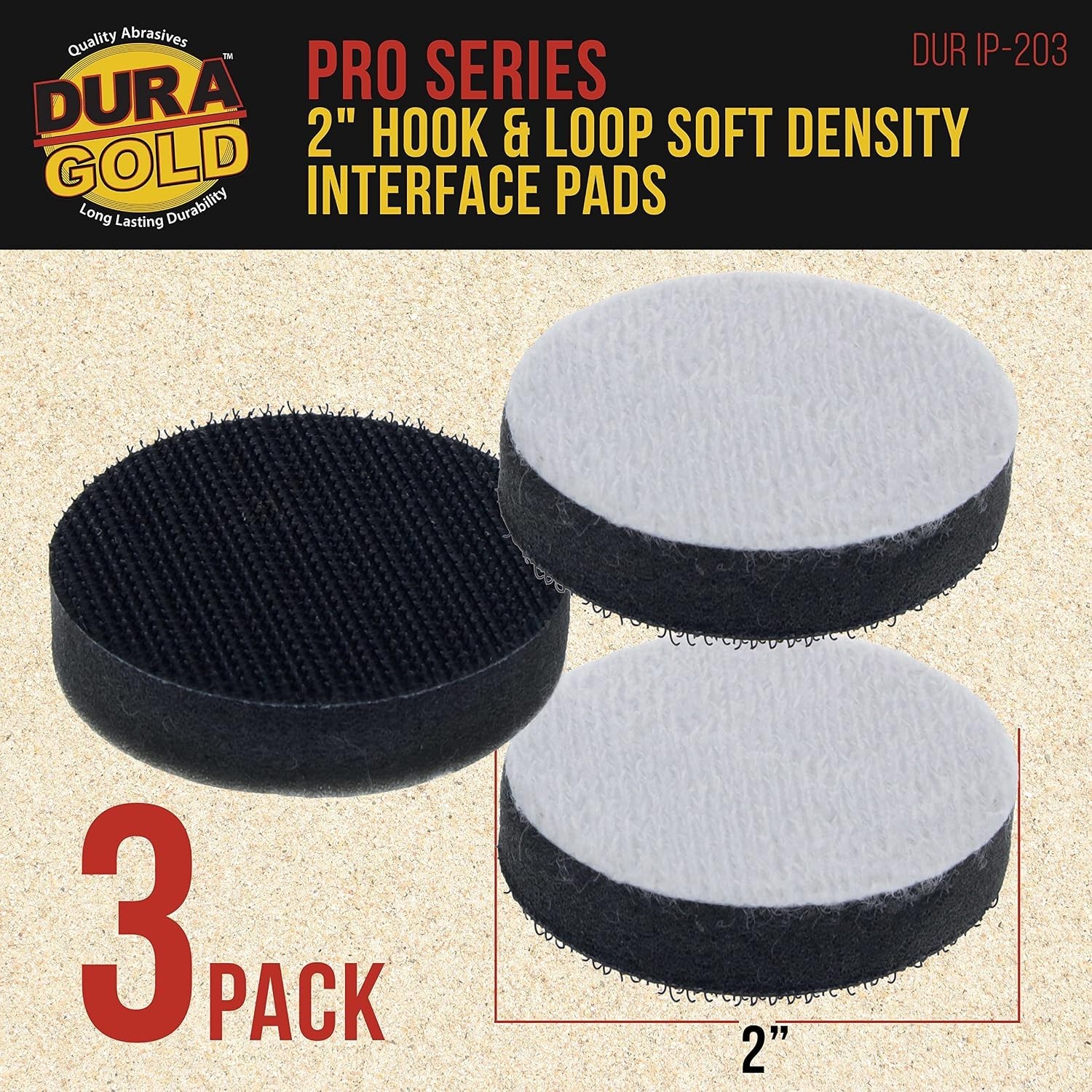 High-Performance 2″ x 10mm Foam Interface Pad – 3 Pack for Sanding and Polishing