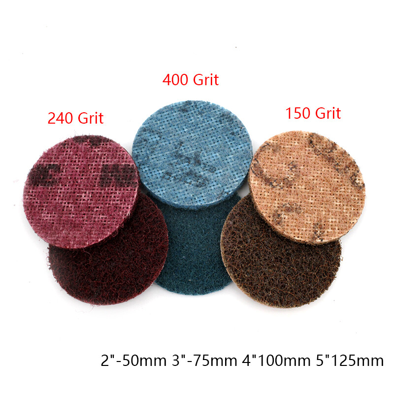 2″/3″/4″/5″ Nylon Sanding Disc Roll Lock Pad Hook Loop Pads 150 /240 /400 Grit