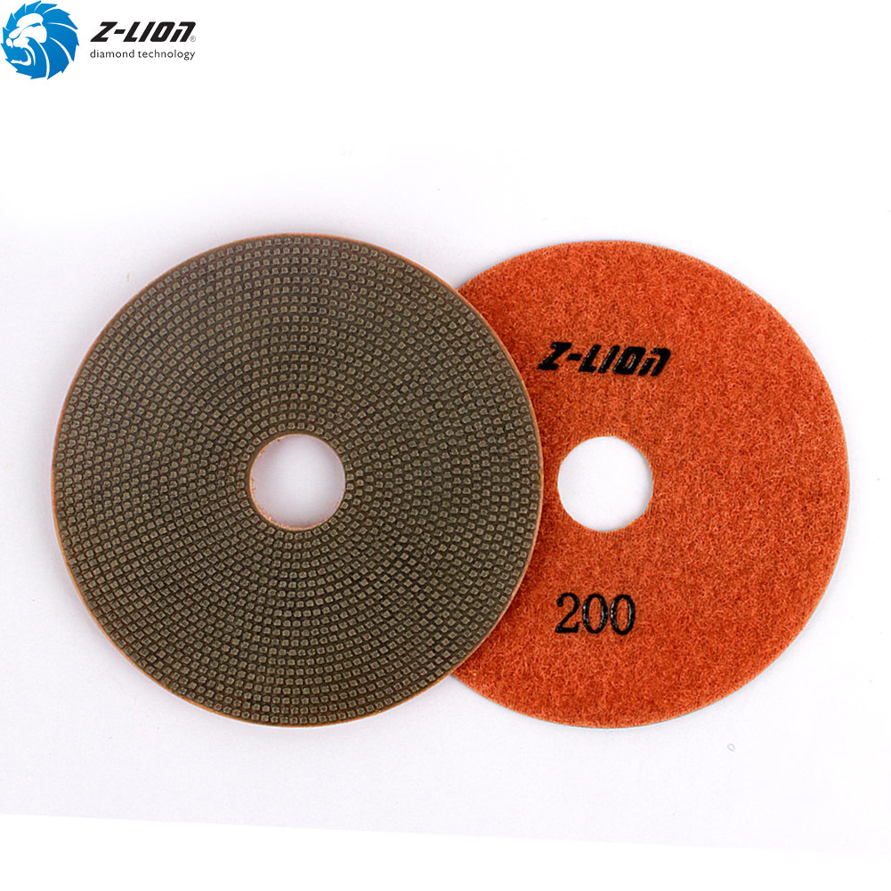Z-lion 1PCS 4” Electroplated Diamond Polishing Pads Sharp Grinding Wheel 100mm
