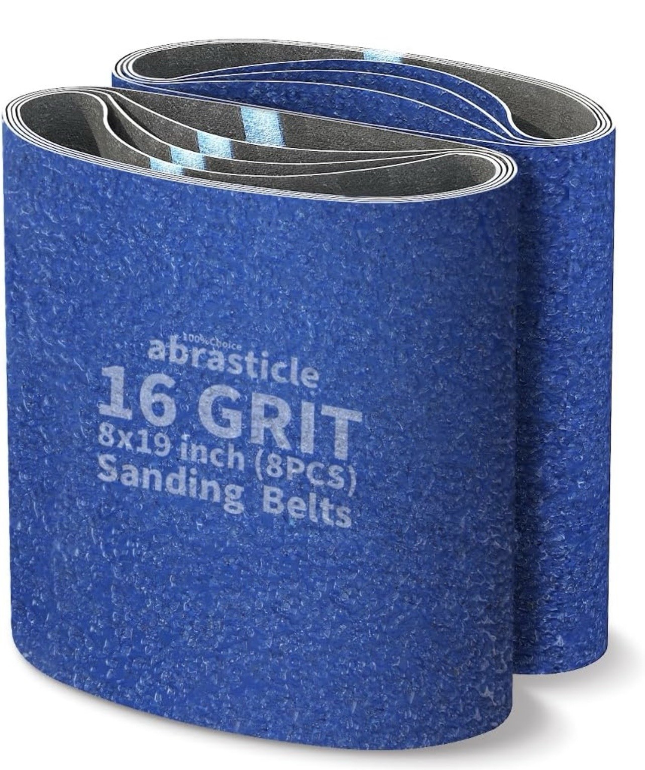 Abrasticle 8×19″ 16 Grit 8 Pcs Blue Zirconia Cloth Floor Sanding Belts for EZ-8