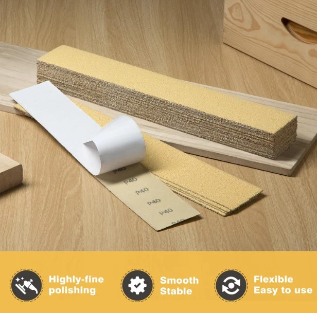 160PCS Longboard Sandpaper 2-3/4”x16-1/2” 40# PSA for Floor Sander Wood Floor