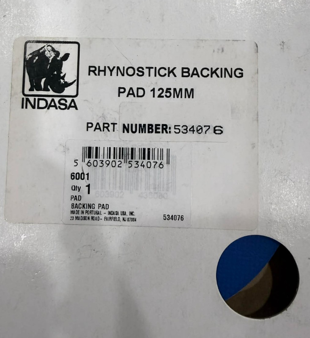 SPRING BLOW OUT!! Indasa 5″ Back Up Pad #6001 – For Use with Solid PSA Discs