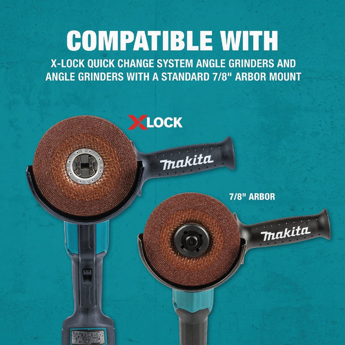 Makita X-LOCK Type 27 4-1/2 In. x 1/4 In. x 7/8 In. Metal/Stainless Grinding