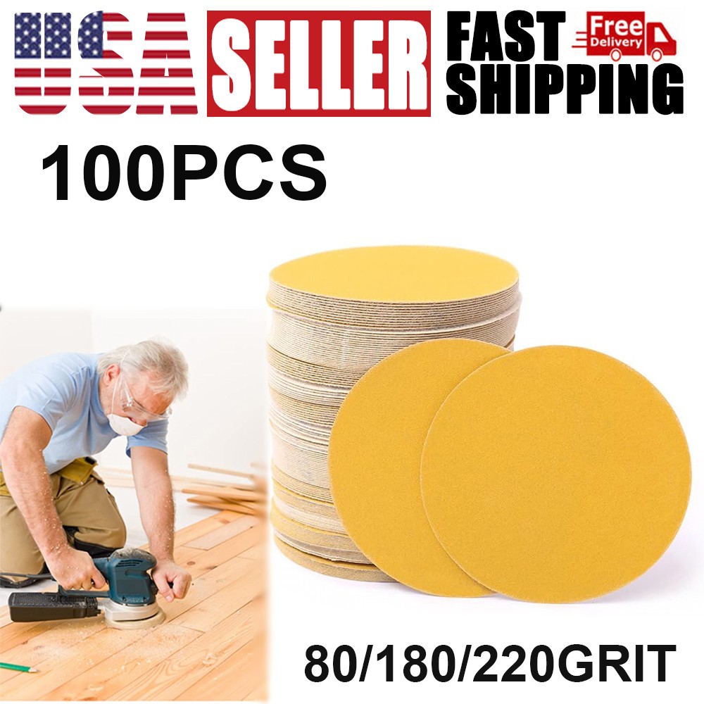 6″ Sanding Disc Sandpaper 100 Roll PSA Sticky Back Grit 80-220 DA Sander Paper
