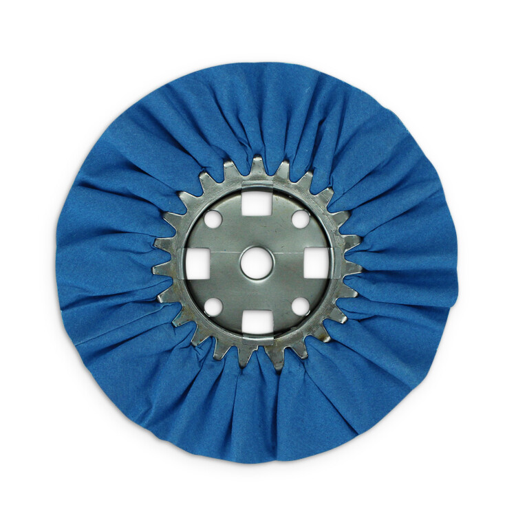 8″ Blue Mill Treated Airway Buffing Wheel 3″ Center Plate x 5/8″ Arbor Hole