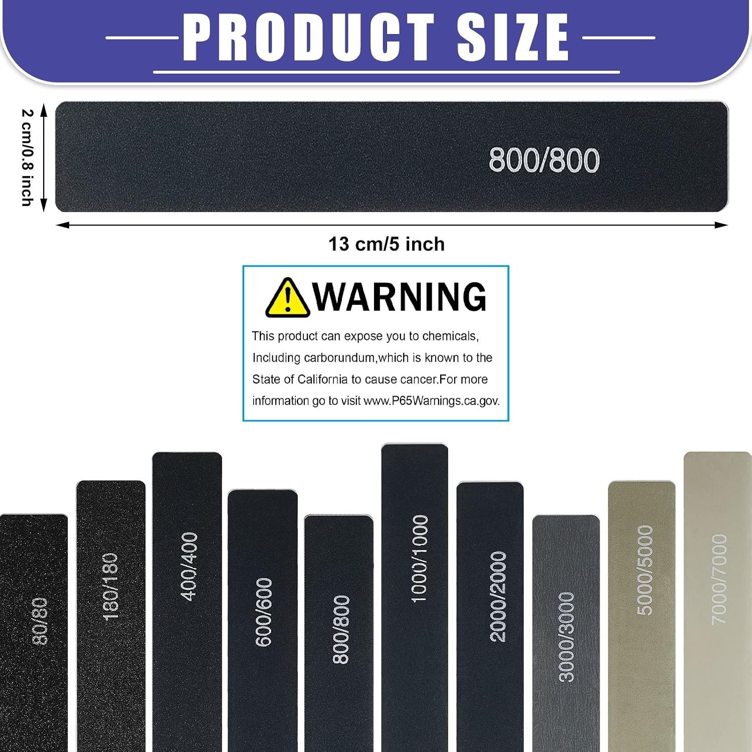 Comprehensive 20 Pcs Sanding Sticks Set with Multiple Grit Options for Crafters
