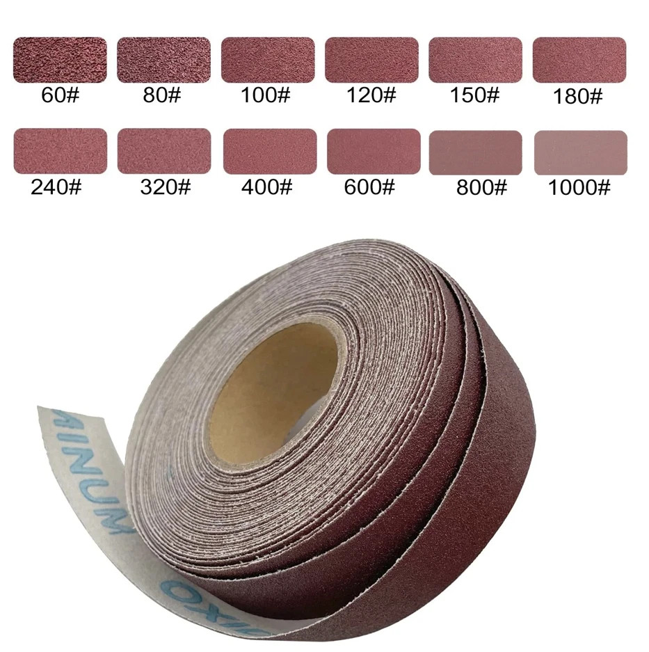 1pc 5M Emery Cloth Sandpaper Roll 1Inch Wood Metal Polishing Tape – NEW