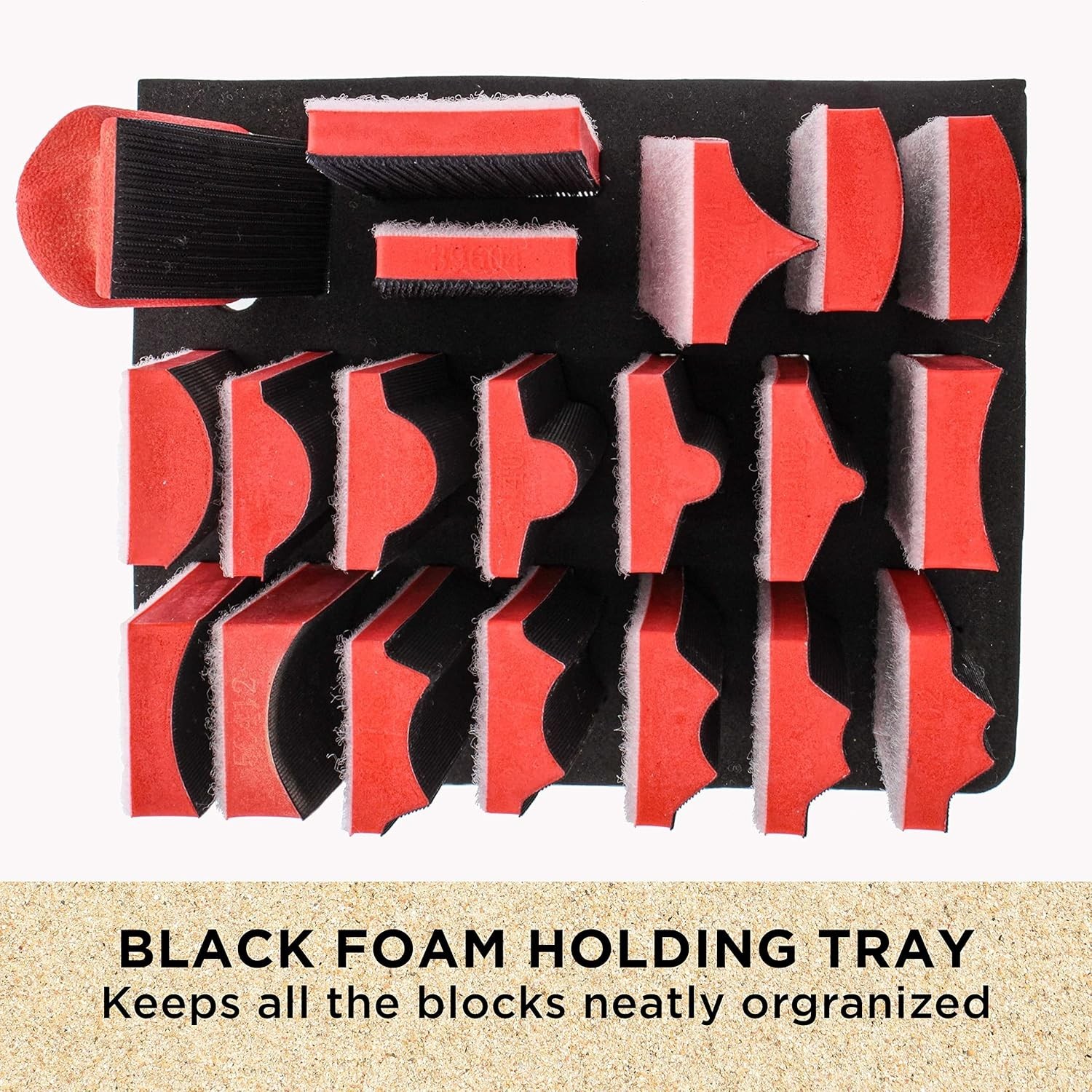 Pro Series Hand Sanding Block Set – 20-Piece with 40 Grits
