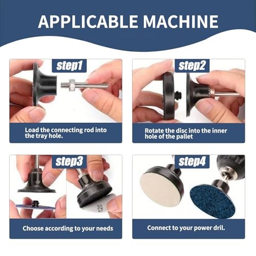 294 PCS 2 Inch Die Grinder Sanding Discs with 1/4″ &1/8″Roll Lock , Compatible